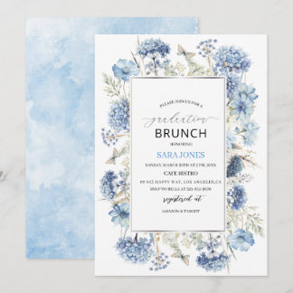 Invitation élégante aquarelle fleurs sauvages pour