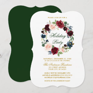 Invitation Elégante aquarelle Floral Fête Bracket G
