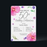 Invitation Elégante aquarelle florale 50e anniversaire Invita<br><div class="desc">Célébrez un jalon avec cette élégante invitation à 50e anniversaire aquarelle florale, avec un beau design floral peint à la main sur un papier d'aquarelle texturé arrière - plan pour une touche artistique unique. Idéal pour une célébration élégante et mémorable, cet invitation propose un texte entièrement modifiable pour vous permettre...</div>