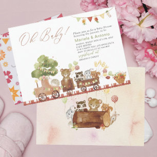 Invitation Elégante aquarelle rose Bow Girl Baby shower Invi