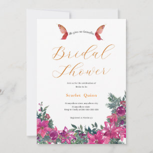 Invitation Elégante aquarelle rose poussiéreuse Bouquet de ma