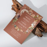 Invitation Elégante aquarelle terre cuite fleurie Sweet 16<br><div class="desc">Elégante aquarelle chute florale Sweet 16 invitation dans les tons de terre cuite,  marron,  couleurs orange brûlée. Veuillez me contacter si vous avez besoin d'autres articles.</div>