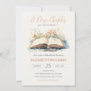 Invitation Elégante aquarelle Un nouveau Baby shower de chapi