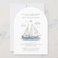 Elégante aquarelle voile Fête des mariées de yacht