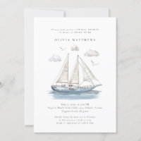 Elégante aquarelle voile Fête des mariées de yacht