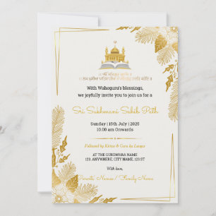 Invitation Élégante au Chemin de Sukhmani Sahib en