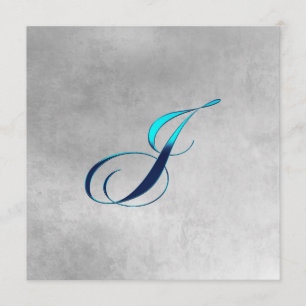 Invitation Élégante au monogramme-J