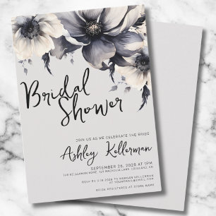 Invitation Élégante Baby Shower Bohème Florale pour la Mariée