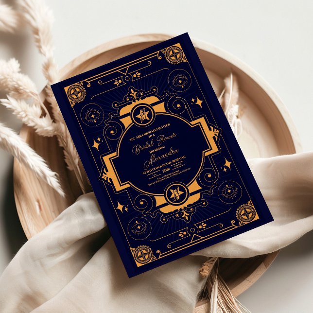 Invitation Élégante Baby Shower Céleste pour la Mariée (Créateur téléchargé)