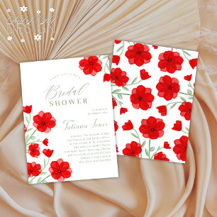 Invitation Élégante Baby Shower Florale Aquarelle au Coquelic