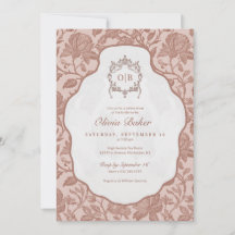 Élégante Baby Shower Florale de Mariée Vintage