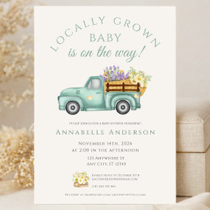 Invitation Élégante Baby Shower Locale de Neutre