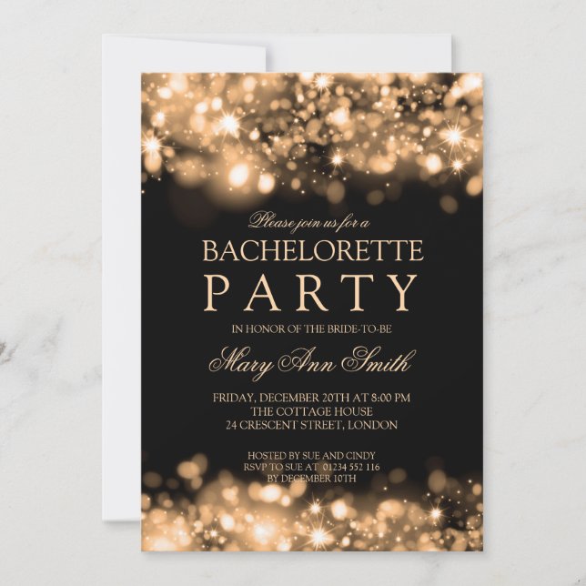 Invitation Élégante Bachelorette Party (Devant)