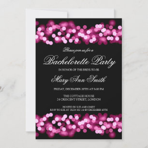 Invitation Élégante Bachelorette Party Hollywood Glam rose