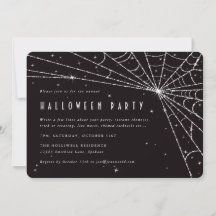 Elégante Black Diamond Spider Web Halloween Party