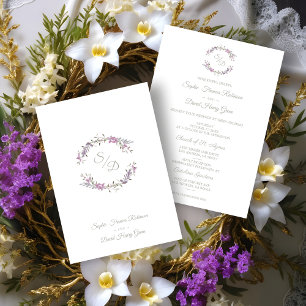 Invitation Elegante Boda Lilac
