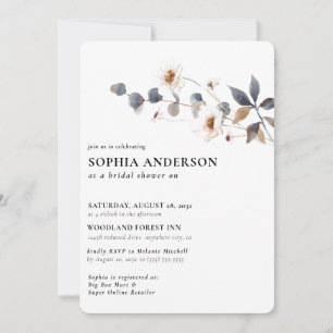 Invitation Elégante Boho Fleur sauvage Floral Fête des mariée
