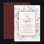 Invitation Elégante Bourgogne 50e anniversaire Floral Line Ar<br><div class="desc">Présentez l'Elégante Invitation d'Art Floral Line de Bourgogne 50e anniversaire - la façon parfaite de faire ressortir votre occasion spéciale. Avec un design d'art floral bordeaux qui ne manquera pas d'attirer l'attention, cette invitation rayonne d'élégance sous tous les angles. Et avec un style moderne de calligraphie lettrée à la main,...</div>