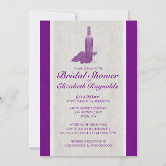 Invitation Élégante bouteille de vin Bridal Show