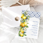 Invitation Élégante calligraphie Citron Mariage méditerranéen<br><div class="desc">### Élégante calligraphie Citron Faire-part de mariage méditerranéen Célébrez votre journée spéciale avec notre élégante calligraphie Faire-part de mariage méditerranéen citron, conçu pour capturer le charme intemporel et l'élégance de la Méditerranée. Cette invitation magnifiquement conçue comprend une calligraphie sophistiquée, des illustrations vibrantes de citrons jaune vif et des motifs de...</div>