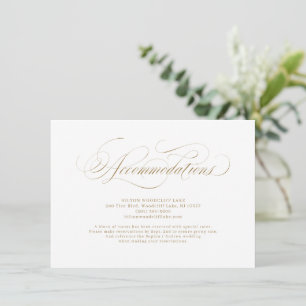 Invitation Élégante calligraphie classique hébergement mariag