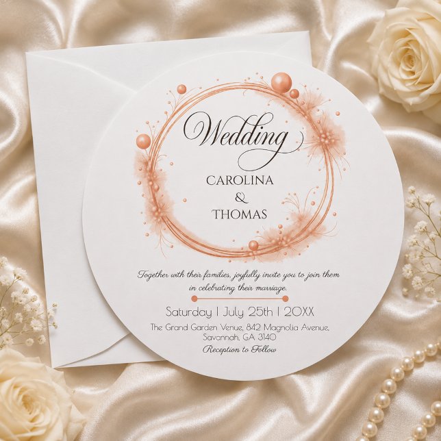 Invitation Élégante calligraphie de mariage à l'étincelle de  (Créateur téléchargé)