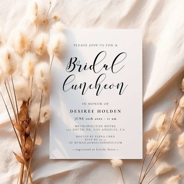 Invitation Élégante calligraphie Déjeuner nuptial (Créateur téléchargé)