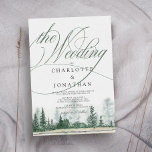 Invitation Élégante calligraphie Montagnes Rustiques Mariage<br><div class="desc">Élégante calligraphie Montagnes Rustiques Faire-part de mariage</div>