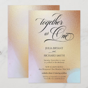 Invitation Élégante calligraphie or aquarelle moderne Invitat