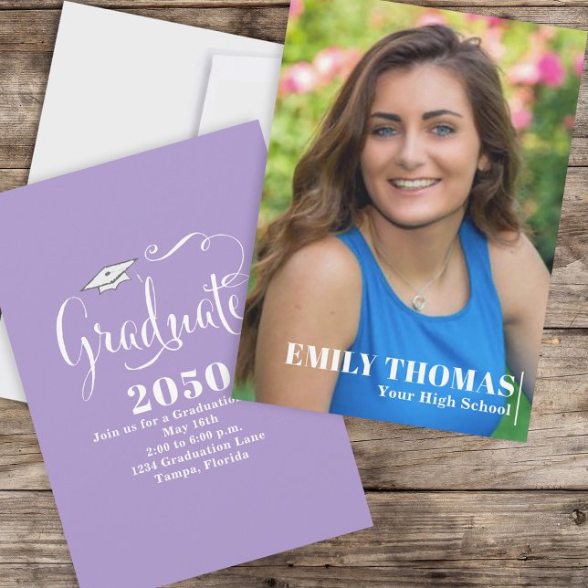 Invitation Élégante Calligraphie Script Pink Photo (Créateur téléchargé)