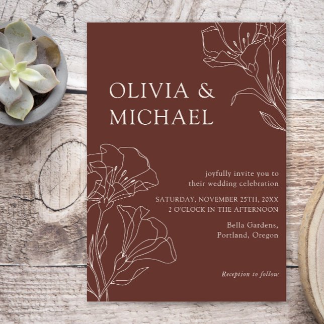 Invitation Élégante calligraphie Simple minimaliste Mariage (Créateur téléchargé)