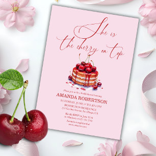 Invitation Elégante cerise rose sur la Fête des mariées supér