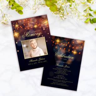 Invitation Élégante commémoration de la fête de la vie