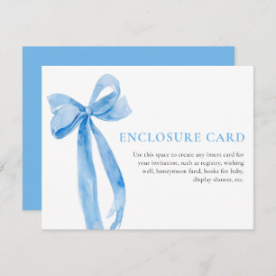 Invitation Elégante Coquette Bow Bow bleu Dusty