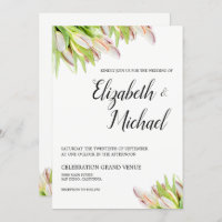 Elégante couleur rose et vert Mariage Tulipe