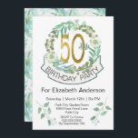 Invitation Elégante couronne d'Eucalyptus 50e anniversaire<br><div class="desc">Elégant Eucalyptus Wreath 50ème Anniversaire Invitation Pour Femmes. Il Est Facile De Changer L'Exemple De Texte En Vous Propre En Cliquant Sur Personnaliser. Cliquez Sur Personnaliser Pour Modifier Le Type De Police,  La Couleur De Police,  La Taille De Police Ou Pour Ajouter/Supprimer/Modifier Le Texte Ou Les Éléments De Création.</div>