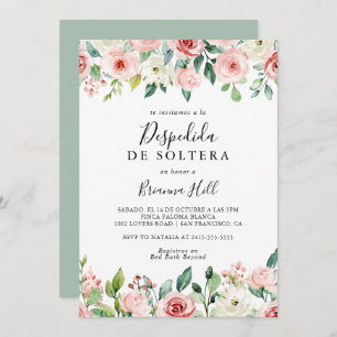 Invitation Elégante Dainty Automne Floral Fête des mariées es