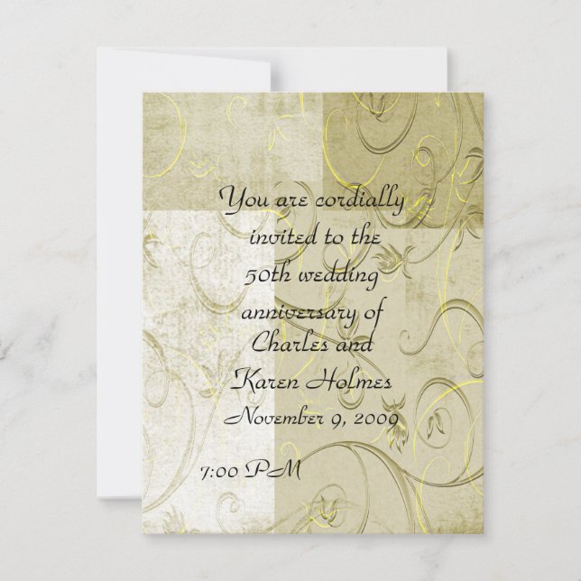 Invitation élégante d'anniversaire (Devant)