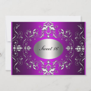 Invitation élégante d'anniversaire 16 ans Sweet Pu