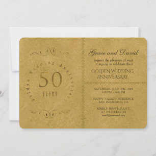Invitation élégante d'anniversaire de mariage en o