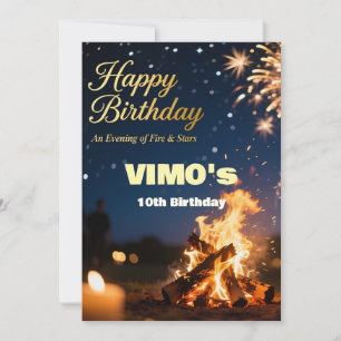 Invitation élégante d'anniversaire pour la Nuit de