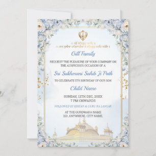 Invitation élégante d'anniversaire pour le Path Su