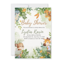 Invitation élégante de baby shower à l'aquarelle b
