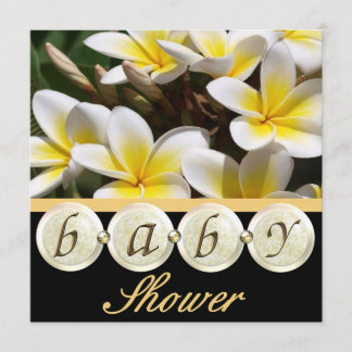 Invitation élégante de baby shower de Frangipani