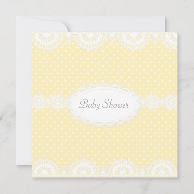 INVITATION ÉLÉGANTE DE BABY SHOWER DE PLATEAU DE C (Devant)