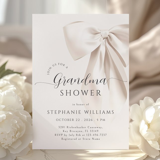 Invitation élégante de baby shower grand-mère avec (Créateur téléchargé)