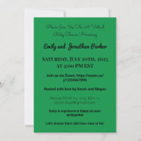 Invitation Élégante de Baby shower virtuel