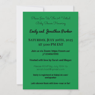 Invitation Élégante de Baby shower virtuel