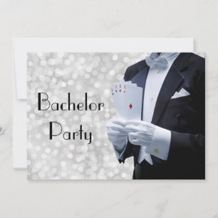 Invitation élégante de Bachelor Party avec Tuxedo
