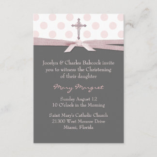 Invitation élégante de baptême de bébé